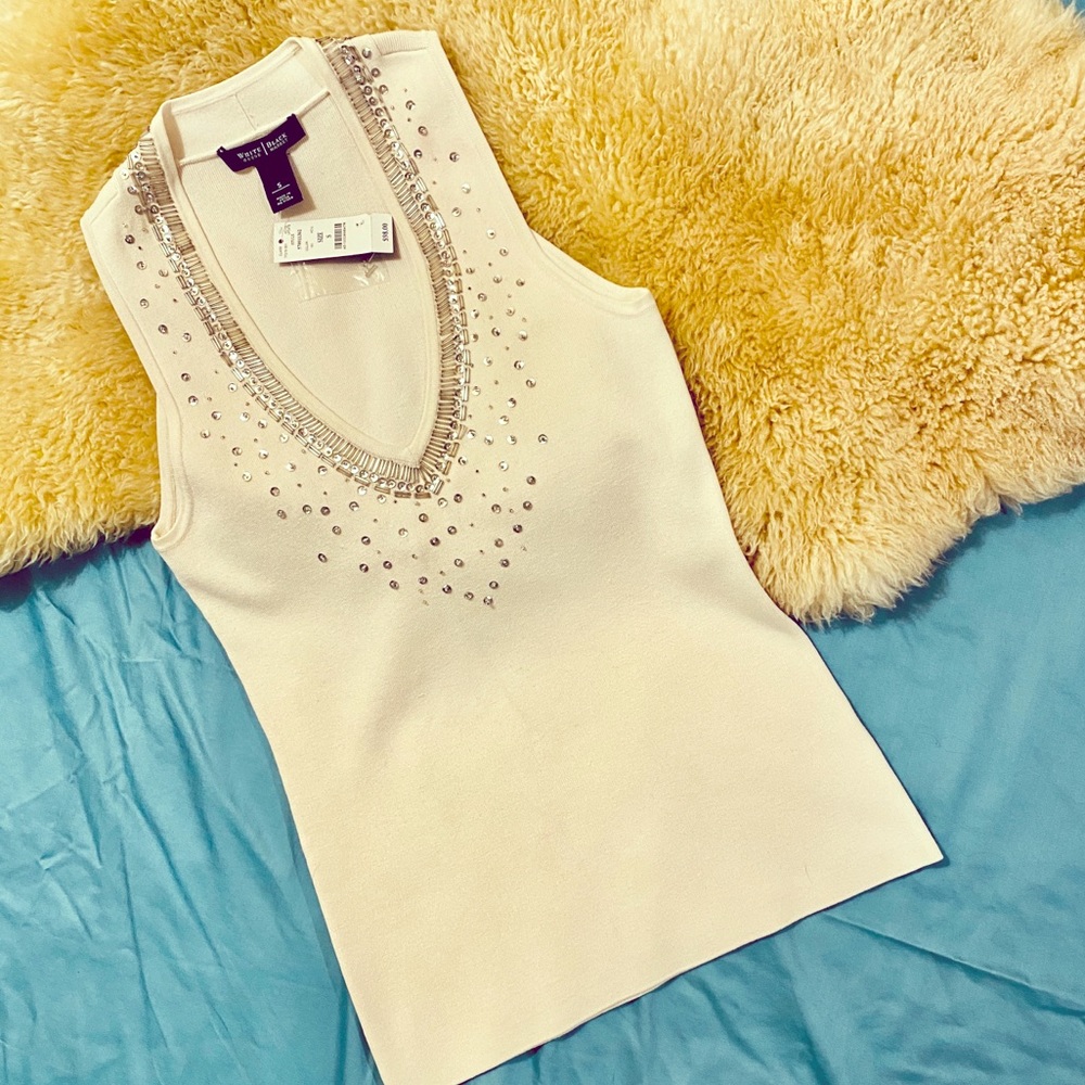 White House Black Market Embellished Tank